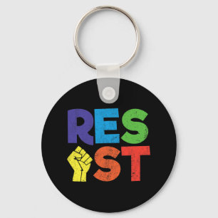 Resist Gay Lgbt Community Support Gift For Queer P Keychain