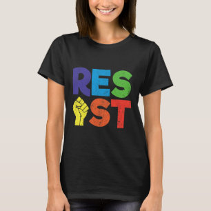 Resist Gay Lgbt Community Support Gift For Queer P T-Shirt