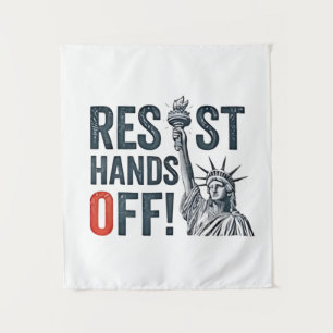 Resist Hands Off Libertiy Status Anti Trump Tapestry