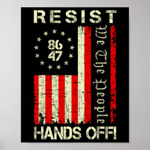 Resist Hands Off Protest Social Security Medicare  Poster