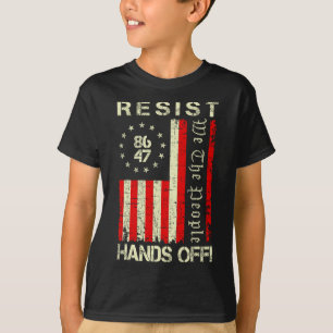 Resist Hands Off Protest Social Security Medicare  T-Shirt