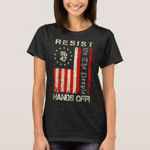 Resist Hands Off Protest Social Security Medicare  T-Shirt