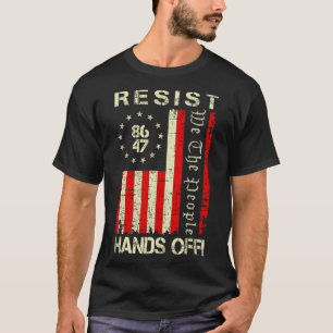 Resist Hands Off Protest Social Security Medicare  T-Shirt