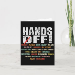 Resist Hands Off Protest Vintage We The People Ame Card