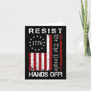 Resist Hands Off Protest We The People Flag Save D Card