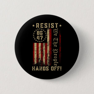 Resist Hands Off Social Security Medicare Medicaid 2 Inch Round Button