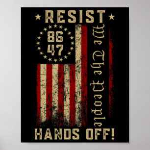 Resist Hands Off Social Security Medicare Medicaid Poster