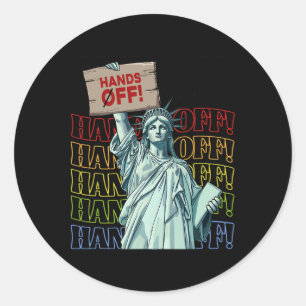 Resist Hands Off Vintage We The People American Fl Classic Round Sticker