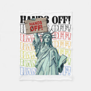 Resist Hands Off Vintage We The People American Fl Fleece Blanket