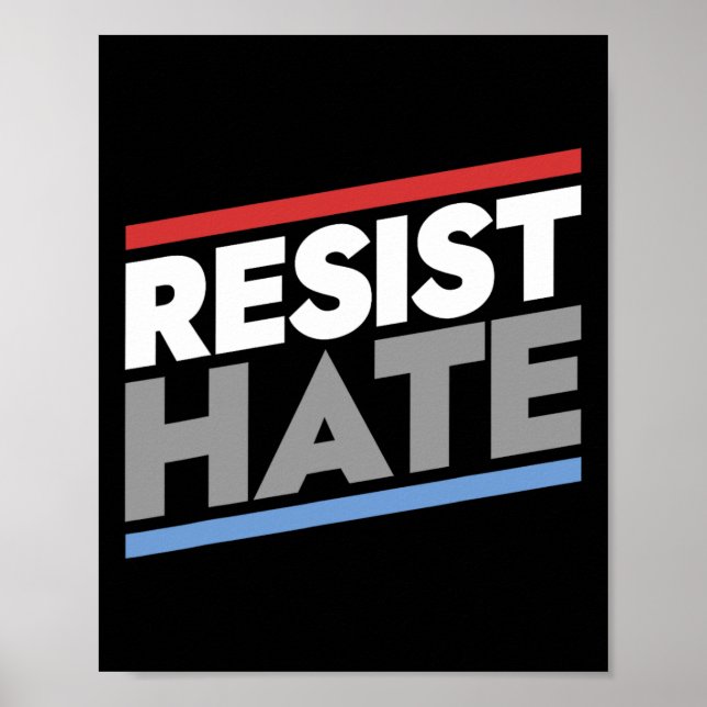 Resist Hate  Poster (Front)