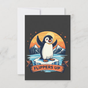 Resist I Stand With Penguins Anti Trump Thank You Card