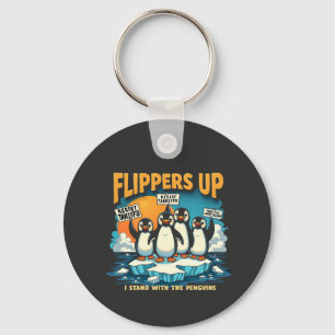 Resist I Stand With Penguins Keychain