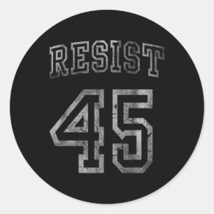 Resist Impeach 45 Trump  Classic Round Sticker
