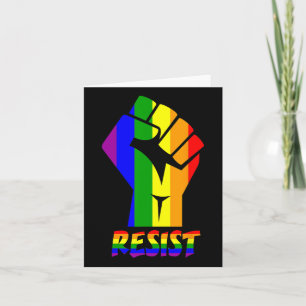 Resist Lgbt Pride Love T Shirt Gay Lesbian Cool Te Card