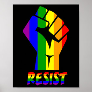 Resist Lgbt Pride Love T Shirt Gay Lesbian Cool Te Poster