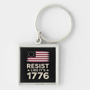 Resist Like It's 1776 American Conservative Flag Keychain