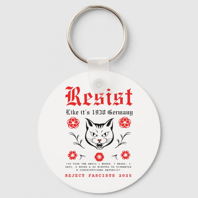 Resist Like It's 1938 Germany 11  Keychain (Front)