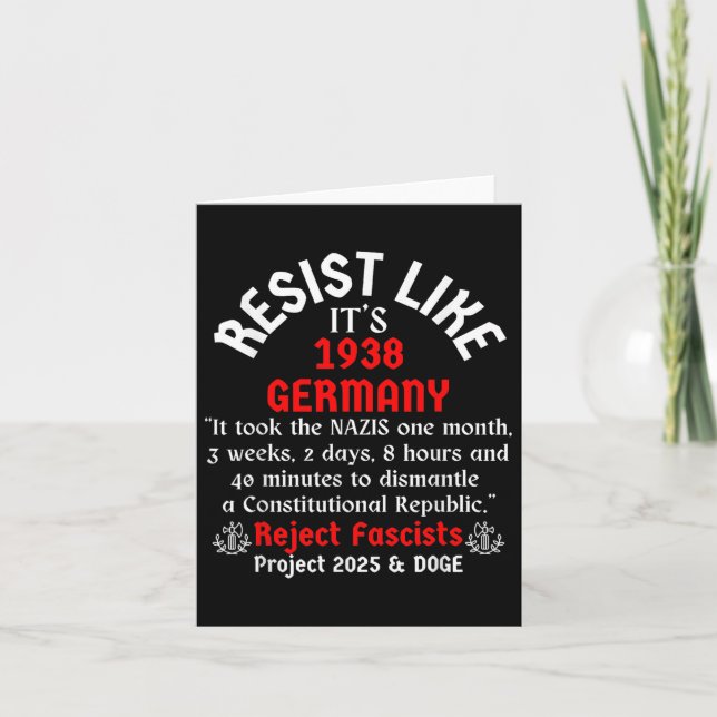 Resist Like Its 1938 Germany _2  Card (Front)