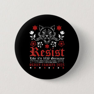 Resist Like Its 1938 Germany Retro Vintage 2 Inch Round Button