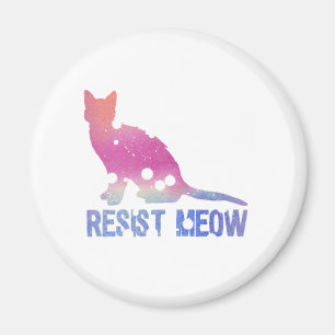 Resist meow feminist cat magnet