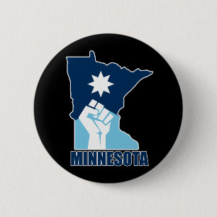 Resist Minnesota Raised Fist 2 Inch Round Button
