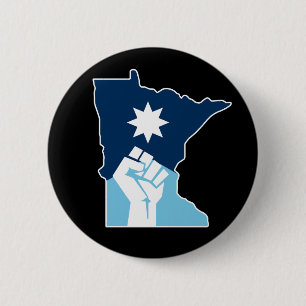 Resist Minnesota Raised Fist 2 Inch Round Button