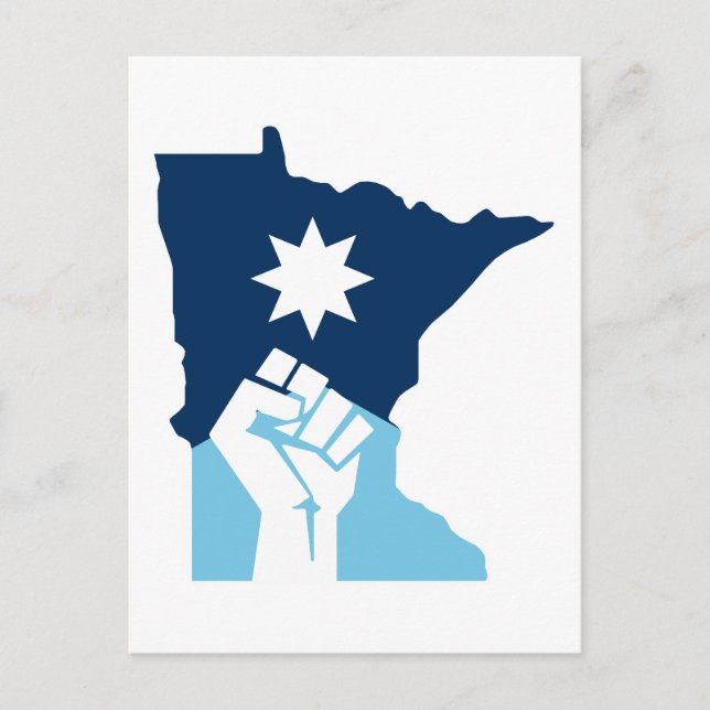 Resist Minnesota Raised Fist Postcard (Front)