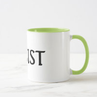 RESIST Mug White and Lime Green