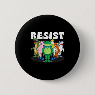Resist No King Portland Frog Costume Activists Gro 2 Inch Round Button
