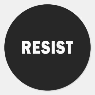 Resist On Byck Statement Classic Round Sticker