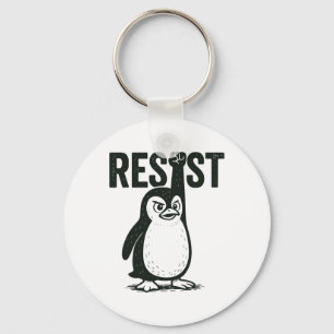 Resist Penguin 2  Keychain