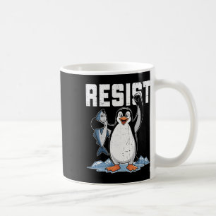 Resist Penguin Activism Graphic Design 1 Coffee Mug
