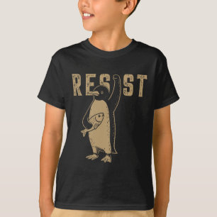 Resist Penguin Activism Graphic Design 5 T-Shirt