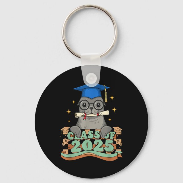 Resist Penguin Activism Graphic Design Funny  Keychain (Front)