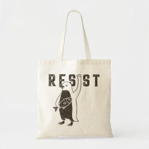 Resist Penguin Activism Graphic Design Vintage Tote Bag