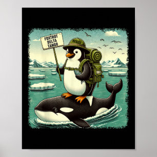 Resist Penguin Activism Graphic Funny Penguin Agai Poster