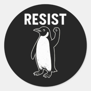Resist Penguin Activism Penguins Resist Classic Round Sticker
