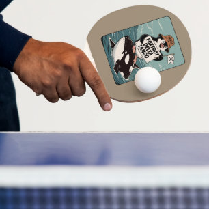 Resist Penguin Activism Vintage Protest Ping Pong Paddle