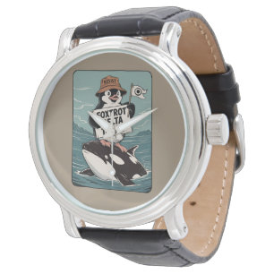 Resist Penguin Activism Vintage Protest  Watch
