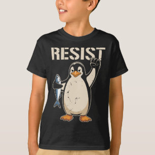 Resist Penguin Activism Women Men T-Shirt