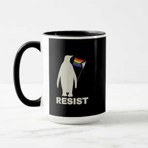 Resist Penguin Against Tariffs LGBT Anti Trump Mug