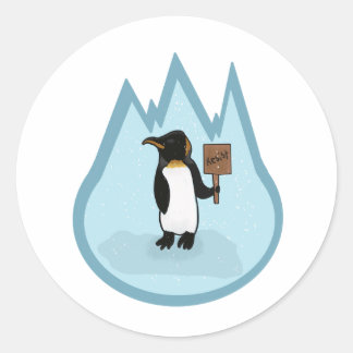 Resist! Penguin Classic Round Sticker