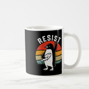 Resist Penguin Retro Resist Graphic  Coffee Mug