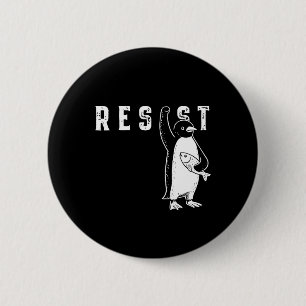 Resist Penguin Shirt Resist Penguin Activism Funny 2 Inch Round Button