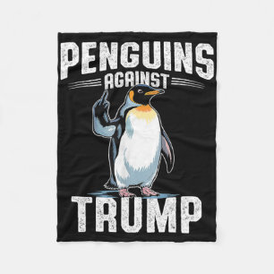 Resist Penguins Against Trump - Make Penguin Tax F Fleece Blanket