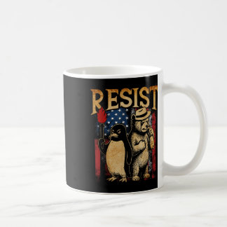 Resist Penguins And Bear Resist Protest Coffee Mug
