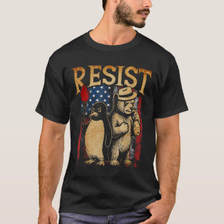 Resist Penguins And Bear Resist Protest  T-Shirt