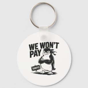 Resist Political Injustice Funny Politics Penguin Keychain