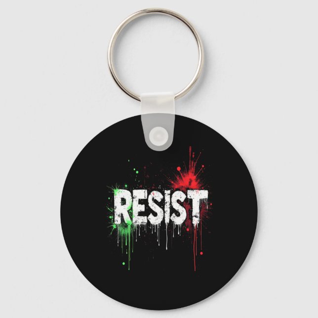Resist Political Protest  Keychain (Front)