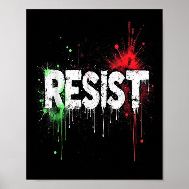 Resist Political Protest  Poster (Front)